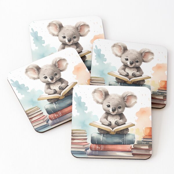 Item preview, Adorable Baby Koala on a Stack of Books designed and sold by Pawsandco.