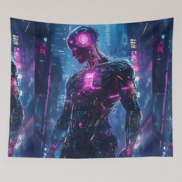 Item preview, Neon Future: The Cybernetic Evolution designed and sold by AI-Only Creations.