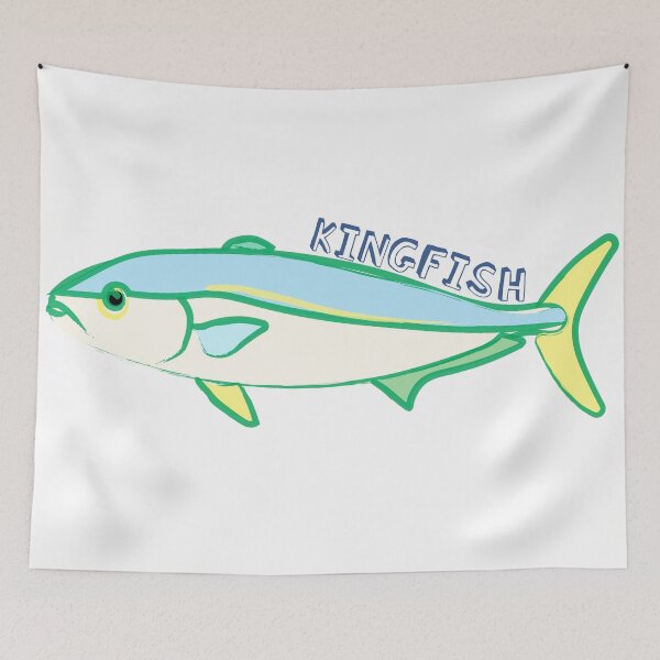 Item preview, Vibrant Kingfish Illustration - Ocean Inspired Art designed and sold by SaltAzure.