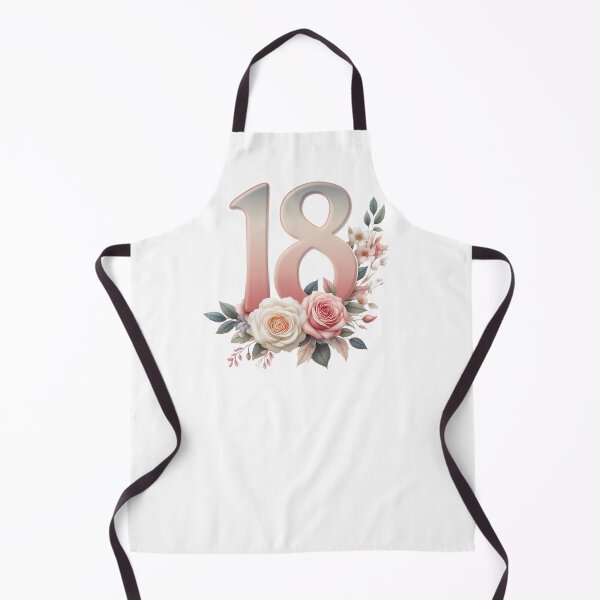 Item preview, 18th Birthday, floral, number 18, girl’s designed and sold by iclipart.