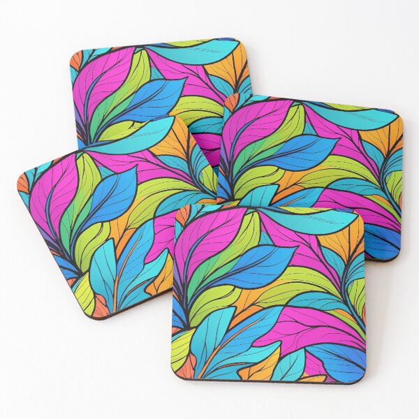 Item preview, Tropical Fusion of Vibrant Leaf Patterns Design designed and sold by ArtComixHaven.