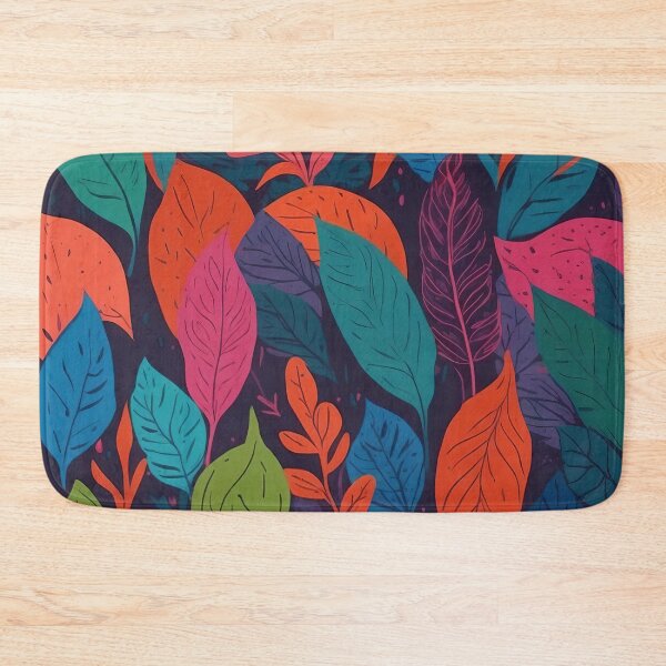 Item preview, Vivid Array of Colourful Leaves in Deep Night designed and sold by ArtComixHaven.