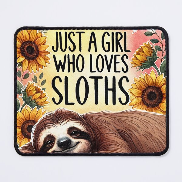Item preview, Just a Girl Who Loves Sloths - Cute Watercolor Sloth with Sunflowers Design designed and sold by MolliesBoutique.