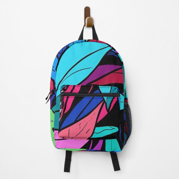 Item preview, Vibrant Jungle Leaves in Electric Neon Shades designed and sold by ArtComixHaven.