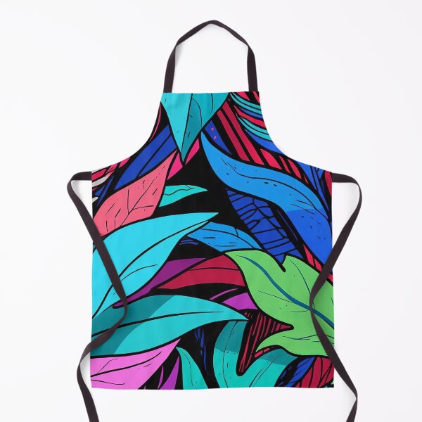 Item preview, Vibrant Jungle Leaves in Electric Neon Shades designed and sold by ArtComixHaven.