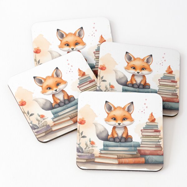 Item preview, Adorable Baby Fox on a Stack of Books designed and sold by Pawsandco.