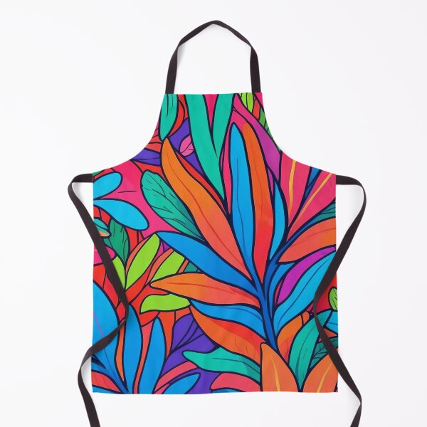 Item preview, Bright Tropical Leaves in Lively Neon Colours designed and sold by ArtComixHaven.