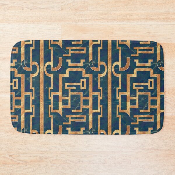 Item preview,  Blue and  Gold Greek Key Pattern designed and sold by Tamas Das.