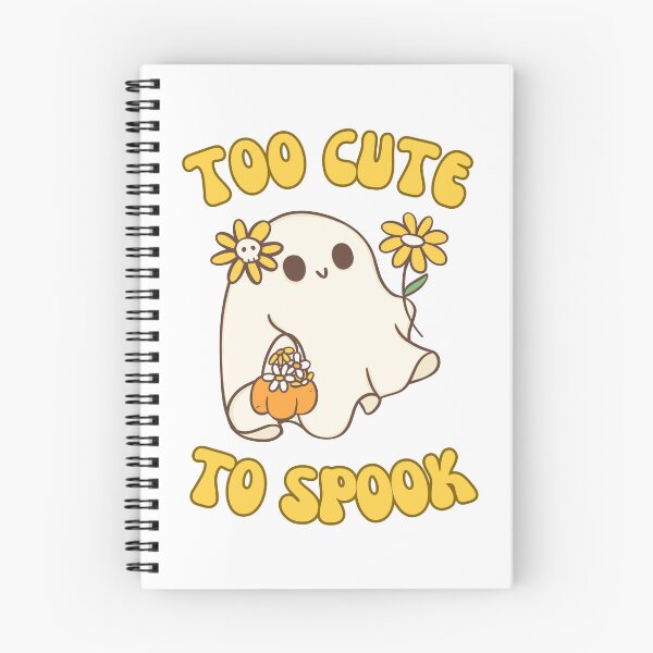 Item preview, To cute to spook. Cute little ghost with yellow flowers designed and sold by Invisible-Cult.