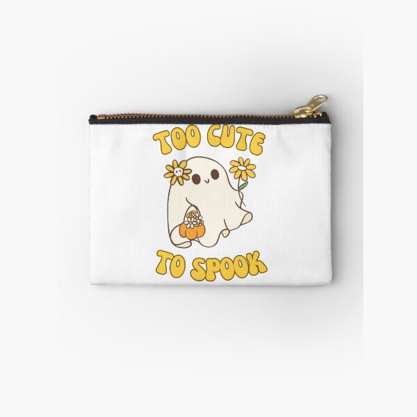 Item preview, To cute to spook. Cute little ghost with yellow flowers designed and sold by Invisible-Cult.