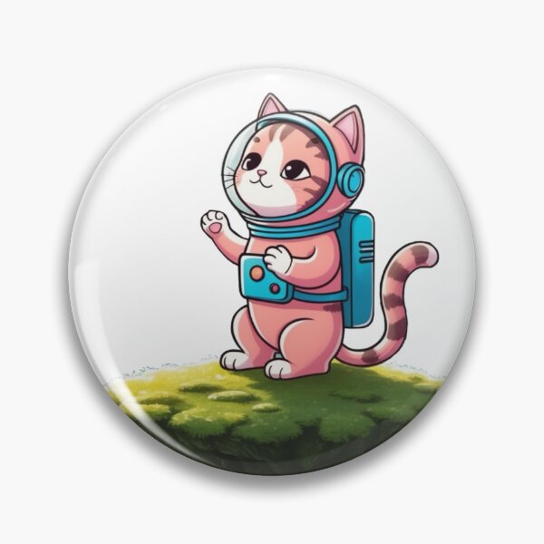 Item preview, Pink cute cat in spacesuit. designed and sold by Mysterywall.