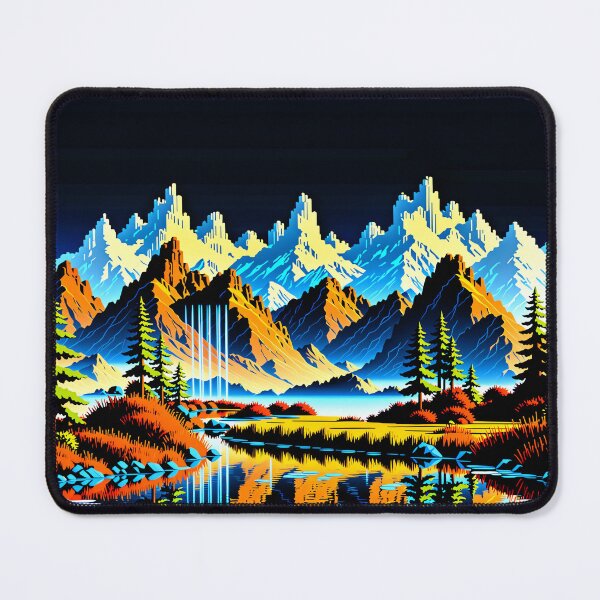 Item preview, Lyra's Glitched Peaks: Serene Lake Reflections designed and sold by PanoramaPrints.