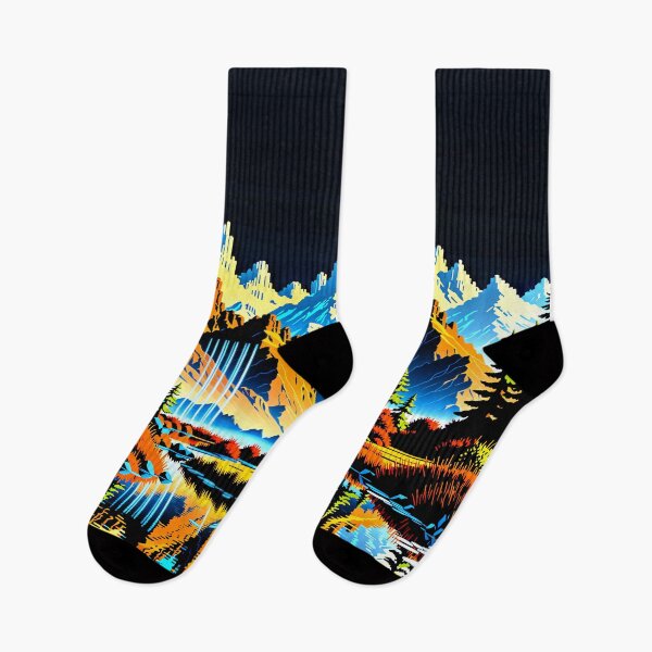 Item preview, Lyra's Glitched Peaks: Serene Lake Reflections designed and sold by PanoramaPrints.