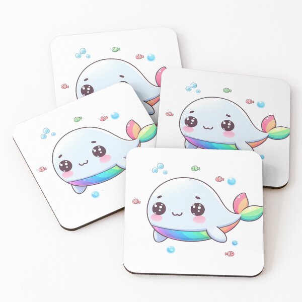 Item preview, Magical Kawaii Rainbow Whale designed and sold by istoriadesign.