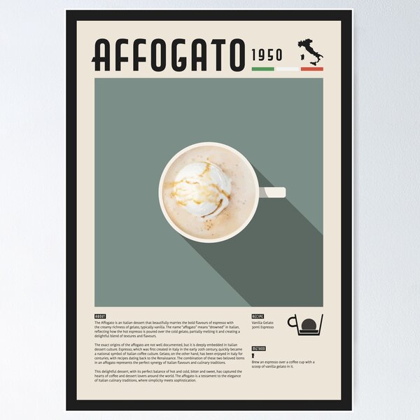 Item preview, Affogato Coffee Illustration designed and sold by aio.