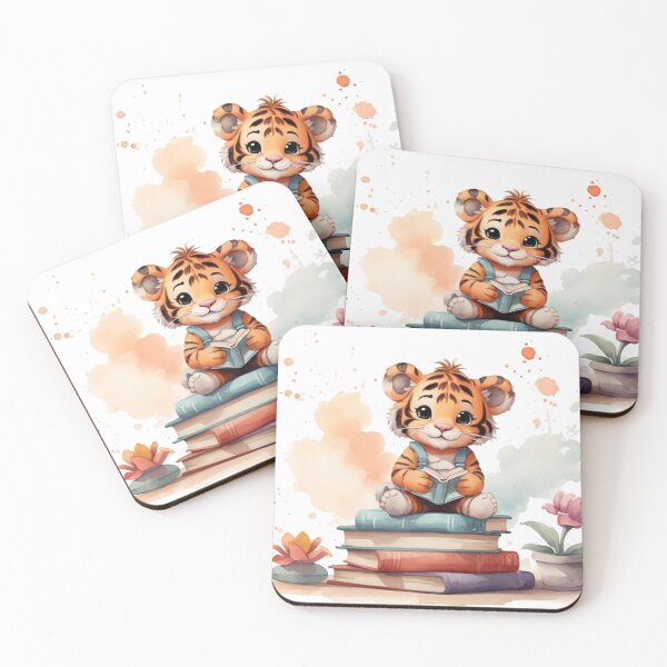 Item preview, Adorable Baby Tiger on a Stack of Books designed and sold by Pawsandco.