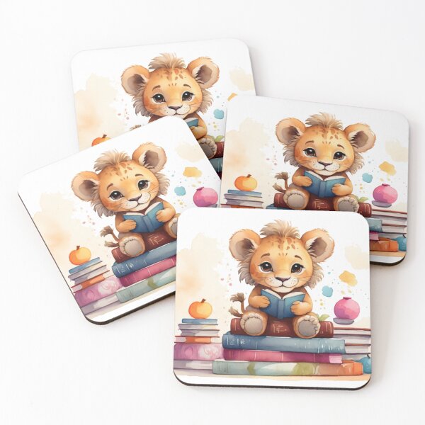 Item preview, Adorable Baby Lion on a Stack of Books designed and sold by Pawsandco.