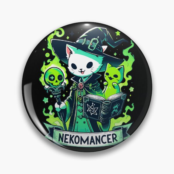 Item preview, Spooky Funny Nekomancer Witchy White Cat designed and sold by TomFrontierArt.