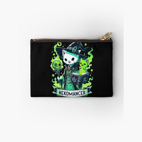 Item preview, Spooky Funny Nekomancer Witchy White Cat designed and sold by TomFrontierArt.