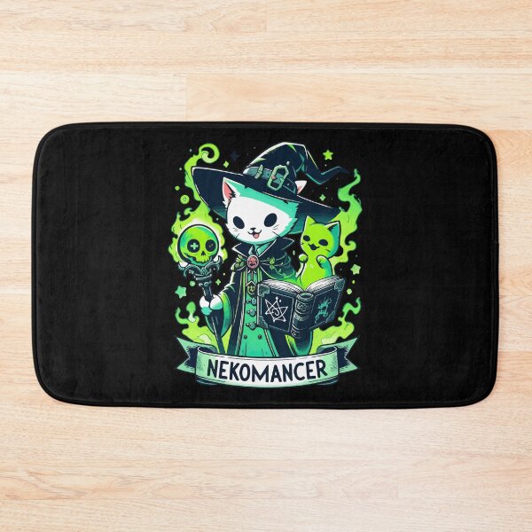 Item preview, Spooky Funny Nekomancer Witchy White Cat designed and sold by TomFrontierArt.