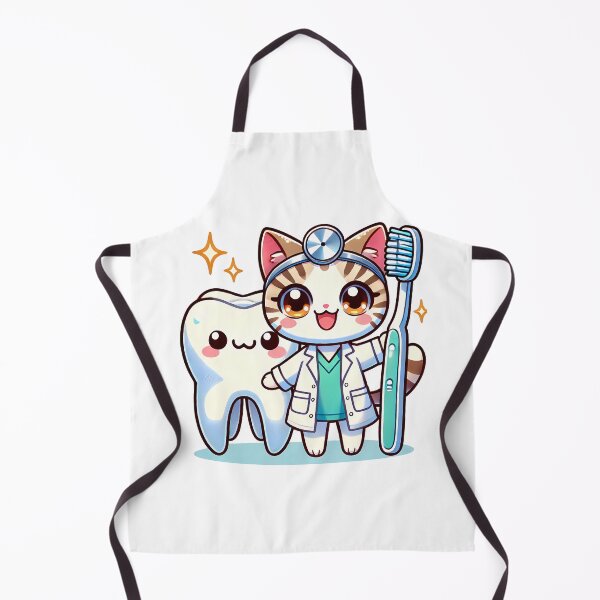 Item preview, Anime cat dentist with toothbrush designed and sold by NebulaLabs.
