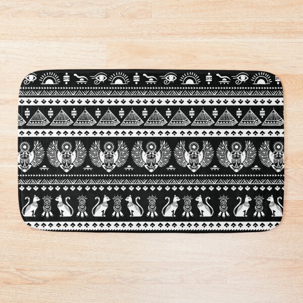 Item preview, Egyptian Design Print Pattern Black white designed and sold by Kriengsaktalek.