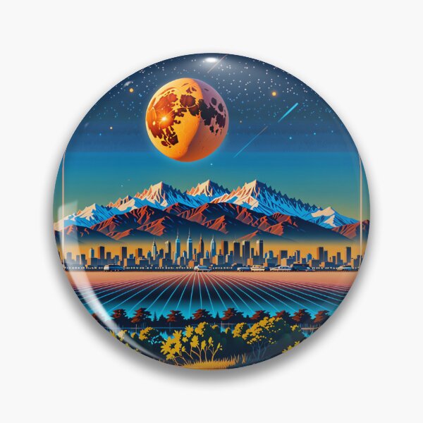 Item preview, Epochal Glitch: Elara's Retro-Futurist Cityscapes designed and sold by PanoramaPrints.