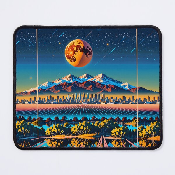 Item preview, Epochal Glitch: Elara's Retro-Futurist Cityscapes designed and sold by PanoramaPrints.