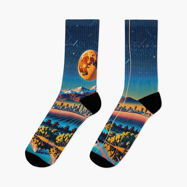 Item preview, Epochal Glitch: Elara's Retro-Futurist Cityscapes designed and sold by PanoramaPrints.