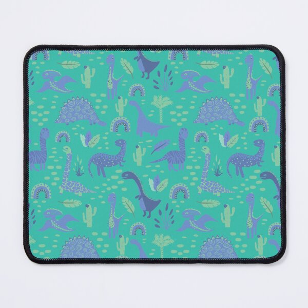 Item preview, Inky Purple Dinosaurs on a Turquoise Background designed and sold by daniela-rus.