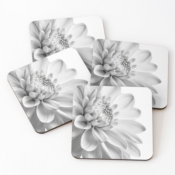 Item preview, Elegant black and white macro flower designed and sold by Fab-Haven.