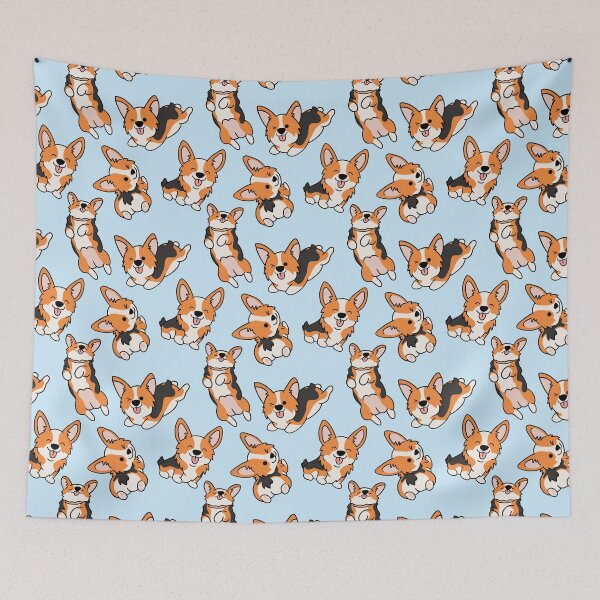 Item preview, Corgi Cute Pattern Blue designed and sold by SwatchGD.