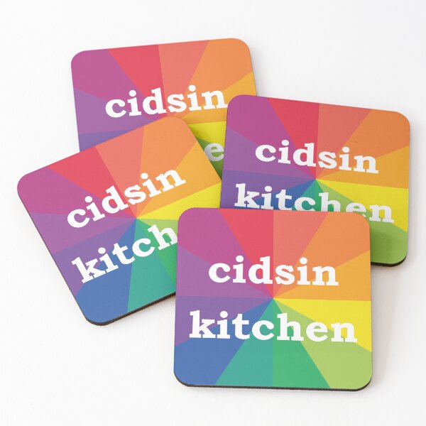 Item preview, kitchen / cidsin in Scottish Gaelic with rainbow background designed and sold by Mamaidh Made.