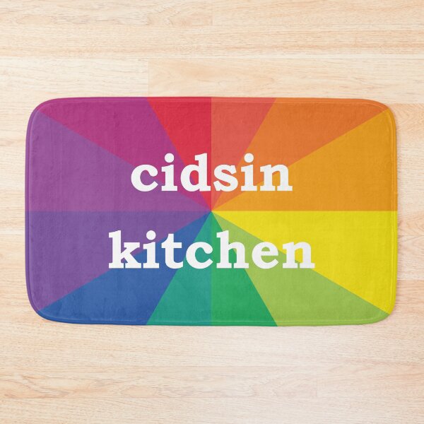 Item preview, kitchen / cidsin in Scottish Gaelic with rainbow background designed and sold by Mamaidh Made.