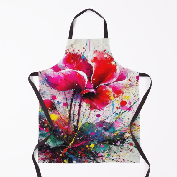 Item preview, Cyclamen: A riot of colour in the style of Jackson Pollock – art meets nature designed and sold by FotoworldEdel.