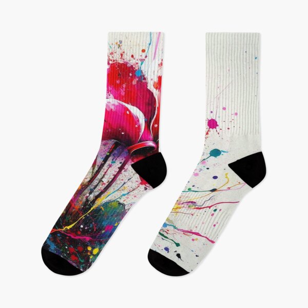 Item preview, Cyclamen: A riot of colour in the style of Jackson Pollock – art meets nature designed and sold by FotoworldEdel.
