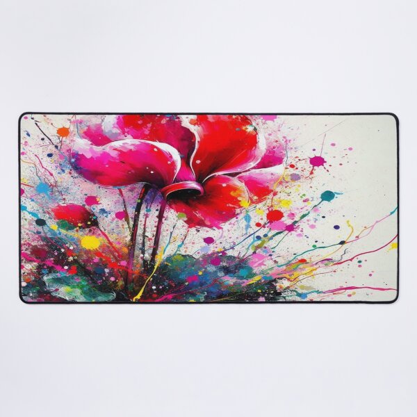 Item preview, Cyclamen: A riot of colour in the style of Jackson Pollock – art meets nature designed and sold by FotoworldEdel.