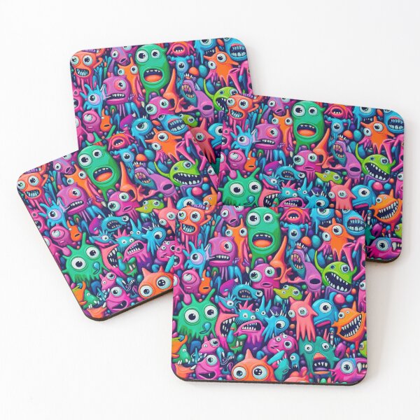 Item preview, Vibrant Monster Mayhem with Colorful Alien Creatures designed and sold by Vinson-MFG.