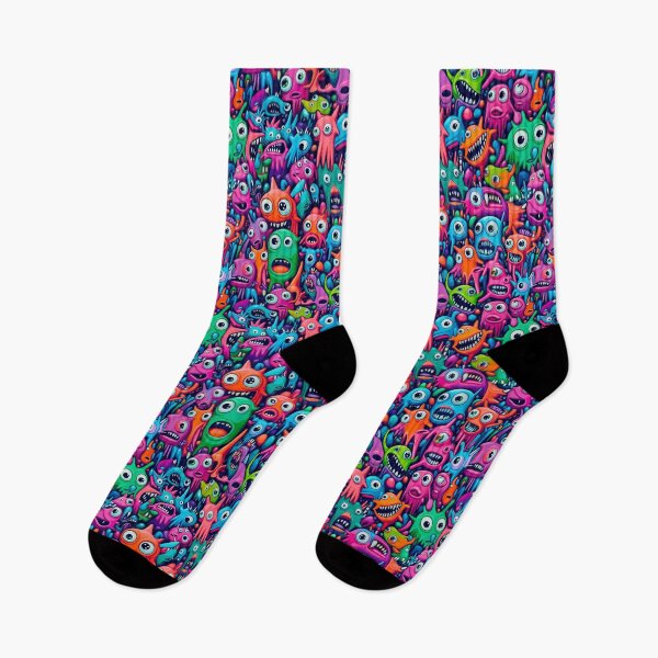 Item preview, Vibrant Monster Mayhem with Colorful Alien Creatures designed and sold by Vinson-MFG.