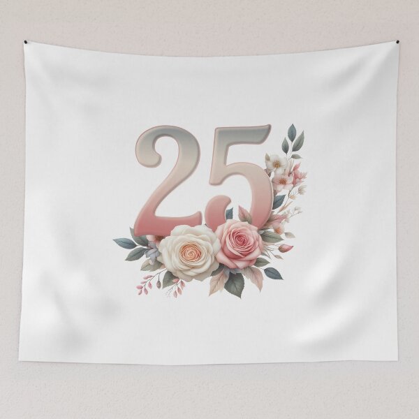 Item preview, 25th Birthday, floral, number 25, girl’s, woman's designed and sold by iclipart.