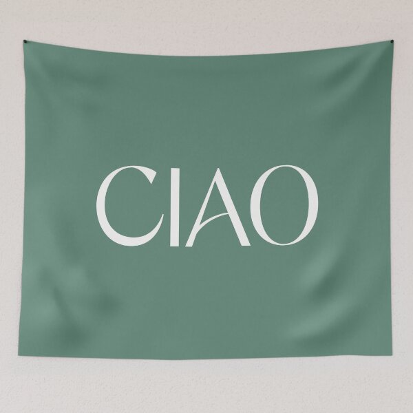 Item preview, Ciao Italian Word White designed and sold by Jeallan Designs.