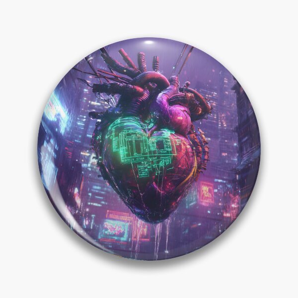 Item preview, Pulse of the Future: The Cybernetic Heartbeat designed and sold by AI-Only Creations.
