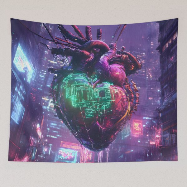 Item preview, Pulse of the Future: The Cybernetic Heartbeat designed and sold by AI-Only Creations.