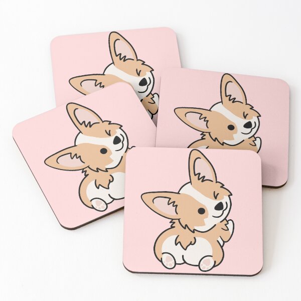 Artikelvorschau, Corgi süße Grafik Rosa entworfen und verkauft von SwatchGD.