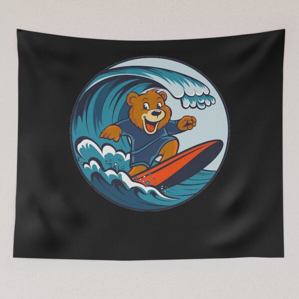Item preview, Funny animals surfing the waves  designed and sold by AnimalsDH305.