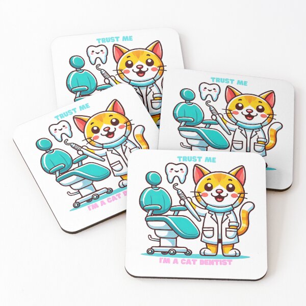 Item preview, Trust me I'm a cat dentist cartoon cat designed and sold by NebulaLabs.