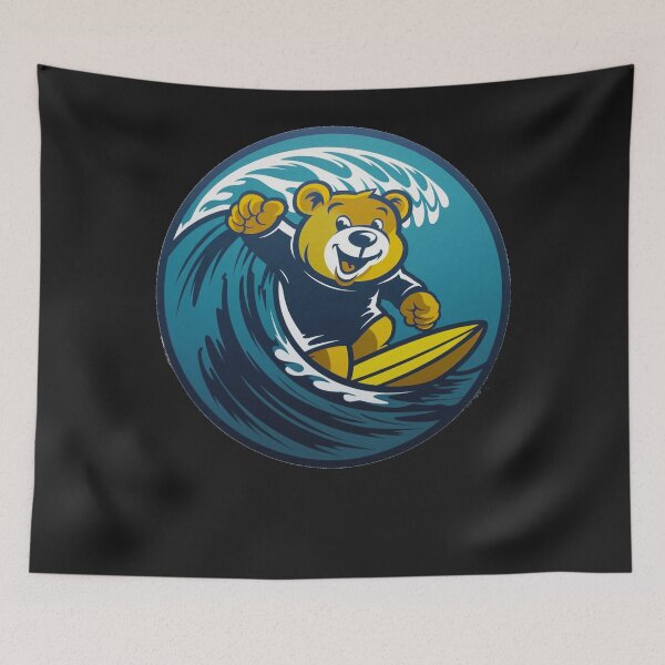Item preview, Funny animals surfing the waves  designed and sold by AnimalsDH305.