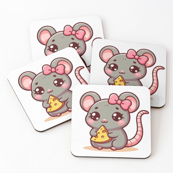 Item preview, Cheese-Loving Kawaii Rat designed and sold by istoriadesign.