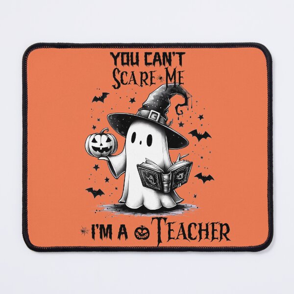 Item preview, You can`t scare me I`m a teacher- Halloween reading ghost designed and sold by -justb-.