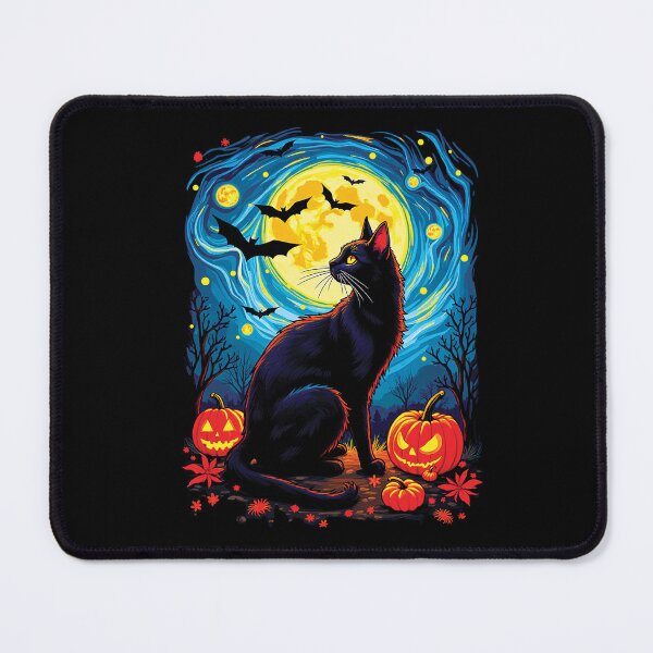 Item preview, Enigmatic Black Cat Halloween Night designed and sold by OleOleStore.